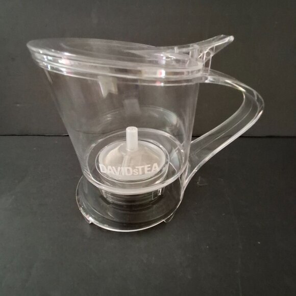 Davids Tea The Steeper BPA-free Tritan Clear 18 oz Recipe Card Latte Pop Iced - Picture 1 of 11
